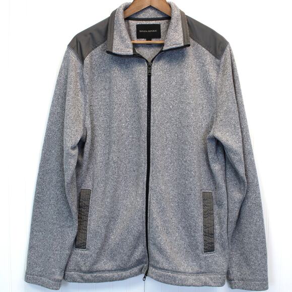 Banana Republic Sweater Jacket Mens XL Full Zip Modern Preppy Outdoor Gorpcore